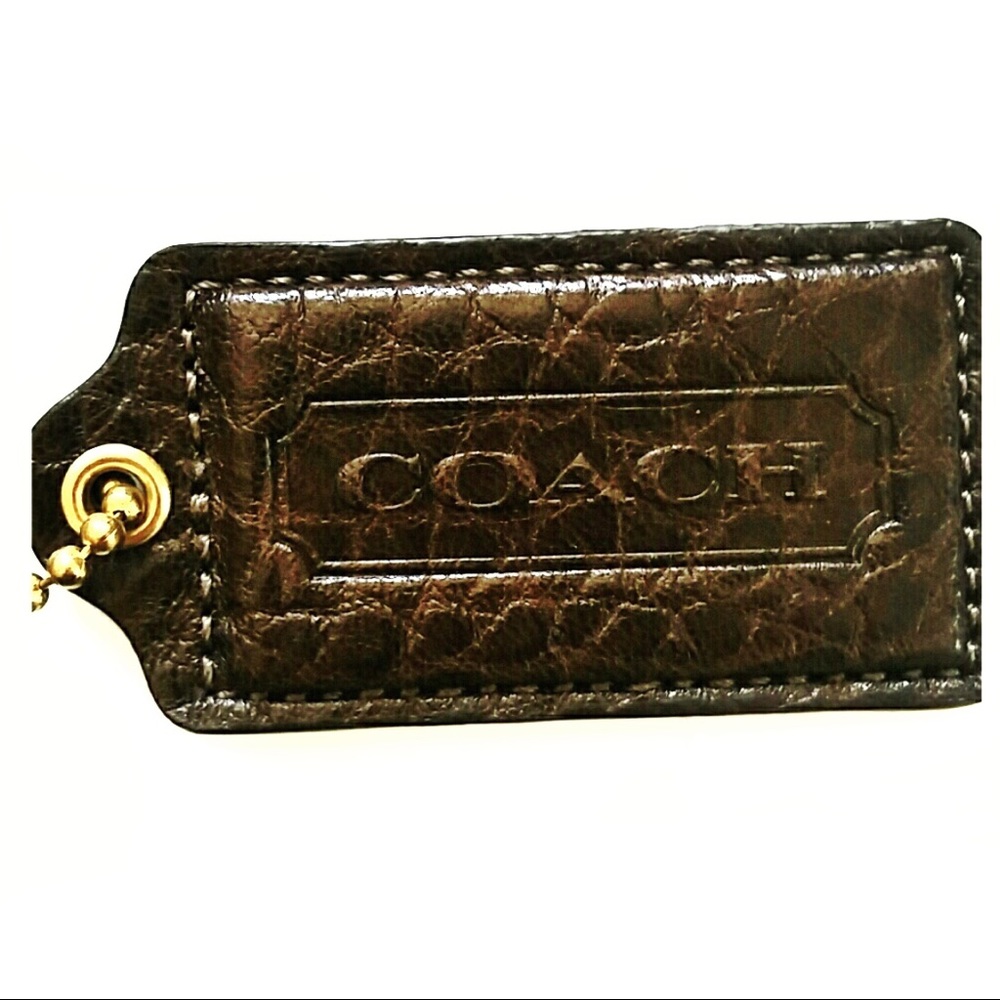 LIKE NEW COACH Brown & Gold Ocelot Print Satchel - Picture 7 of 9